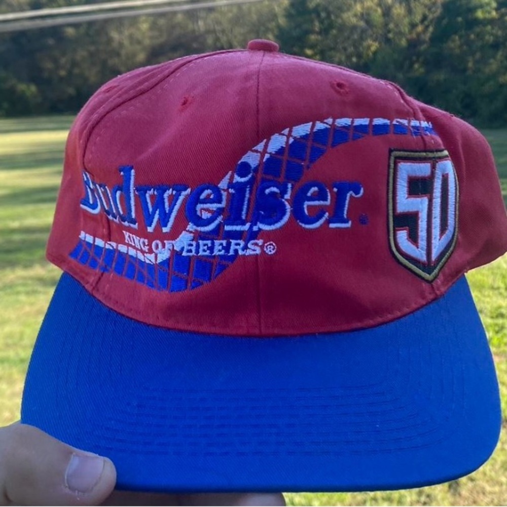 Vintage NASCAR Budweiser SnapBack
